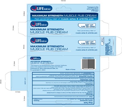 Image Of Muscle Rub Cream Carton Label (Muscle Rub Cream Carton Label)